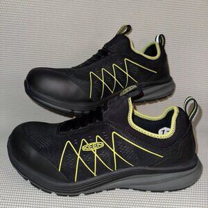 Keen Vista Energy Shift Work Utility  Black/Yellow Carbon Toe Slip On Men’s 13D